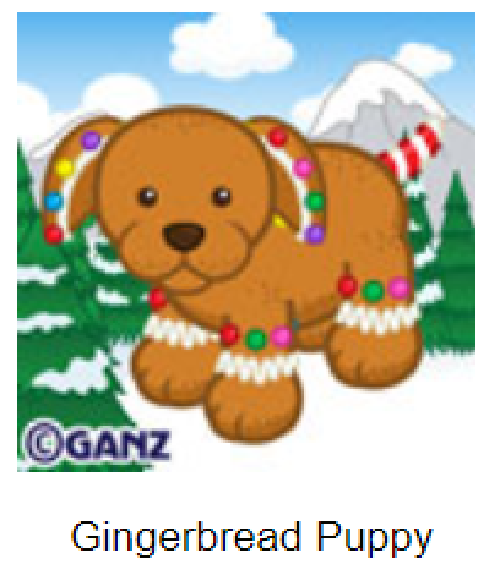 webkinz gingerbread puppy